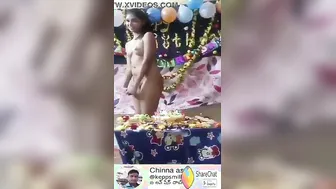 Desi GF Stripping Completely Naked For Birthday Surprise