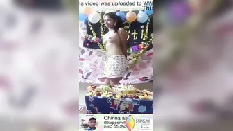 Desi GF Stripping Completely Naked For Birthday Surprise