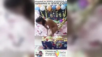 Desi GF Stripping Completely Naked For Birthday Surprise