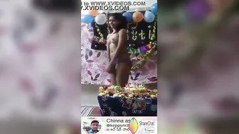 Desi GF Stripping Completely Naked For Birthday Surprise