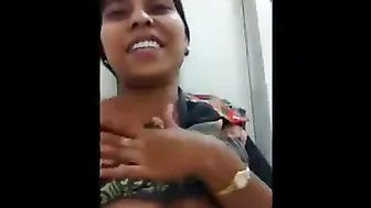 Desi Aunty Stripping Topless Showing Her Big Boobs On Hidden Cam