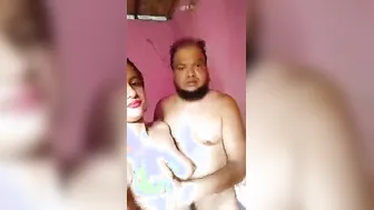 Busty Bengali Wife Showing Off Her Massive Tits For The Camera