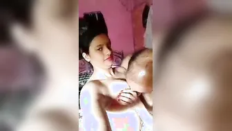 Busty Bengali Wife Showing Off Her Massive Tits For The Camera
