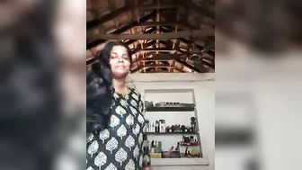 South Indian Auntie Showing Off Her Big Melons And Thick Body