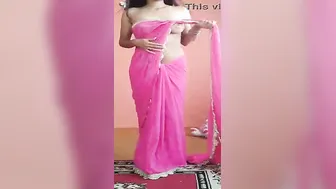 Desi Wife Stripping Her Saree Slowly Before Getting Fucked Hard