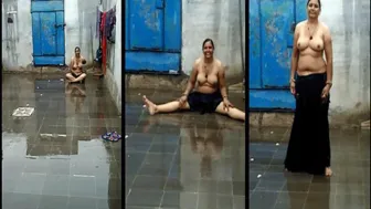 Punjabi Bhabhi Getting Pounded Hard After Bathing In The Rain