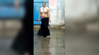 Punjabi Bhabhi Getting Pounded Hard After Bathing In The Rain