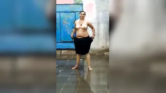 Punjabi Bhabhi Getting Pounded Hard After Bathing In The Rain