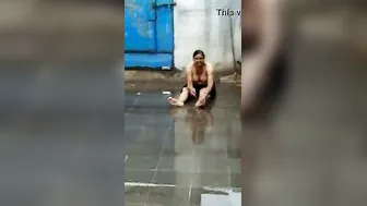 Punjabi Bhabhi Getting Pounded Hard After Bathing In The Rain