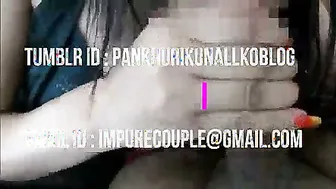 Fair Bhabhi Stroking And Teasing Husband's Cock On The Bed