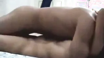 Newly Married Couple Making Love On Their First Night Together