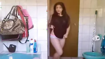 Stripping Desi Babe Teasing BF On Cam Before Riding Him