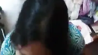 Maid Secretly Blowing Her Boss While His Wife Is Out Shopping