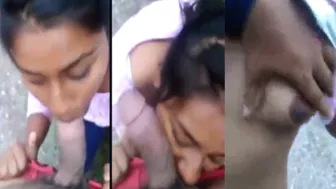 South Indian Babe Giving Him Sloppy Head Till He Finishes