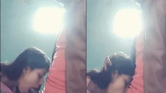 Desi GF Draining His Cock Completely In Her Mouth