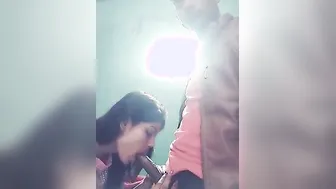 Desi GF Draining His Cock Completely In Her Mouth