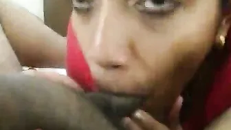 Village GF Sucking His Cock Desperately On Her Knees