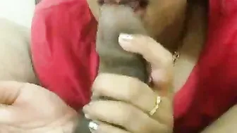 Village GF Sucking His Cock Desperately On Her Knees