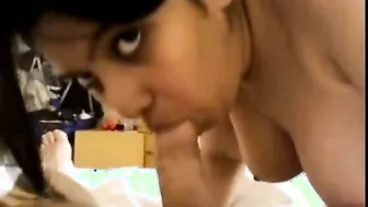 Indian Wife Sucking Her Husband Off In Their Hotel Room Bed