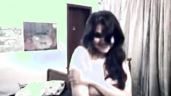 College Babe Stripping Down Showing Off Her Huge Ass On Camera