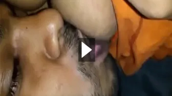 Husband Sucking Wife's Tits Before Fucking Her Hard Tonight