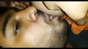Husband Sucking Wife's Tits Before Fucking Her Hard Tonight