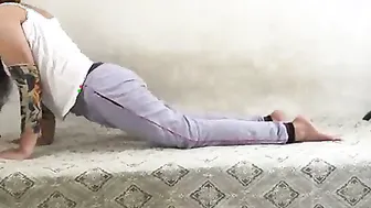 Desi Babe Stretching And Teasing During Morning Yoga Routine