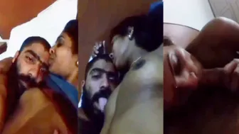 Desi Couple Sucking Her Tits And Fucking Her Wet Pussy Hard