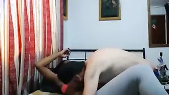 Desi Guy Drilling His Dark Skinned GF Live On Webcam