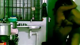 Horny Couple Fucking Hard Against The Kitchen Counter At Night