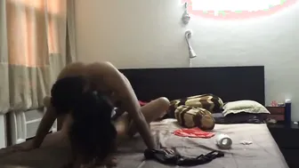 Horny GF Riding Her Man Deep In His Apartment Room