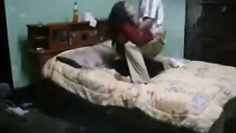 College GF Bent Over And Taking It Deep From Her Babe