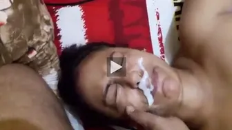 Bengali Wife Taking Hot Facial Cumshot From Husband On Camera