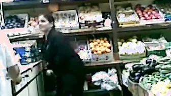 Married Couple Sneaking Quickie In Supermarket Storage Room