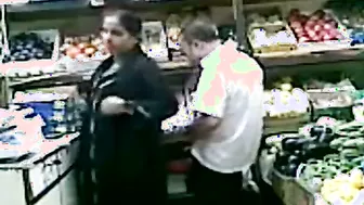 Married Couple Sneaking Quickie In Supermarket Storage Room
