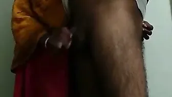 Maid Jerking Off Her Owner Until He Cums All Over Her Hands