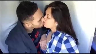 Sexy GF Making Out With Her Man In Mall Changing Room