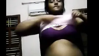 Big Boob Tamil Girl Stripping Naked On Cam For Her BF Only