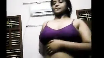 Big Boob Tamil Girl Stripping Naked On Cam For Her BF Only