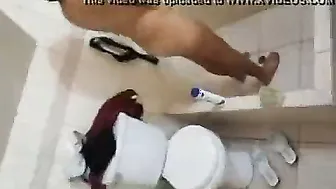 Watching My GF Soaping Her Naked Body In The Shower