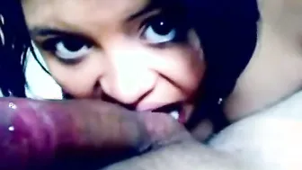 Young GF Giving Sloppy Blowjob In Homemade Video Clip