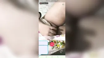 Wife Spreading Pussy Wide Teasing Him On Late Night Video Call