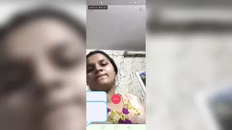 Wife Spreading Pussy Wide Teasing Him On Late Night Video Call