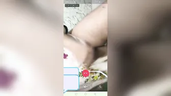 Wife Spreading Pussy Wide Teasing Him On Late Night Video Call