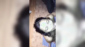 Married Bhabhi Taking Massive Load On Her Face From Young Stud