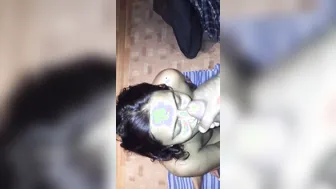 Married Bhabhi Taking Massive Load On Her Face From Young Stud