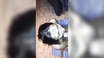 Married Bhabhi Taking Massive Load On Her Face From Young Stud