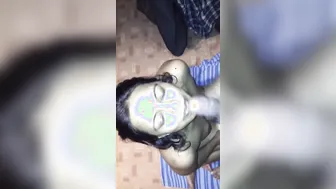 Married Bhabhi Taking Massive Load On Her Face From Young Stud