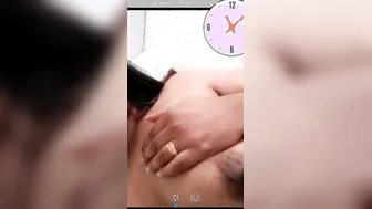 Busty GF Showing Her Boobs On Video Call With Her Man