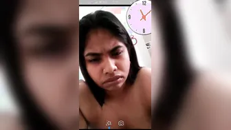 Busty GF Showing Her Boobs On Video Call With Her Man